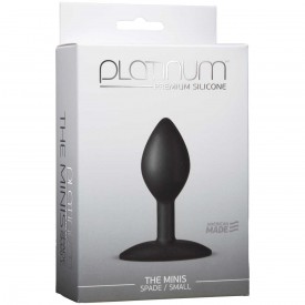 Черная анальная пробка Platinum Premium Silicone - The Minis Spade Small - Black S