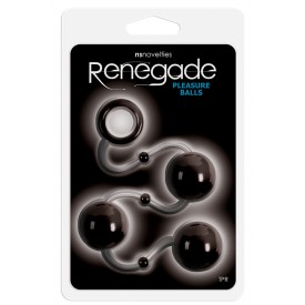 Чёрные анальные шарики Renegade Pleasure Balls