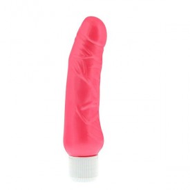 Розовый вибратор-реалистик MINI VIBE 5 PEARL SHINE VIBRATOR PINK - 12,7 см.